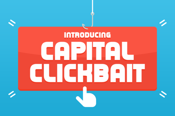 Capital Clickbait: A Casual Typeface with Striking Simplicity