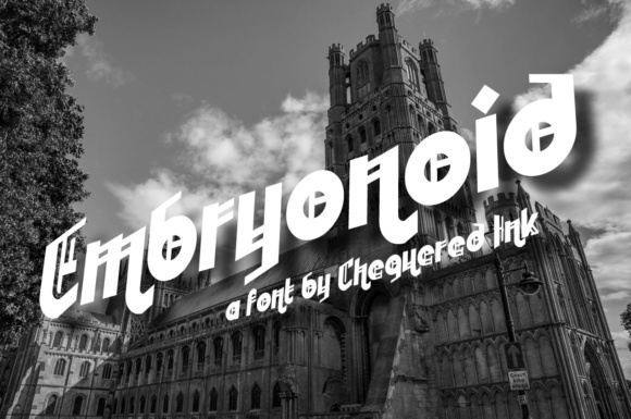 Embryonoid: A Gothic Display Font That Elevates Digital Branding