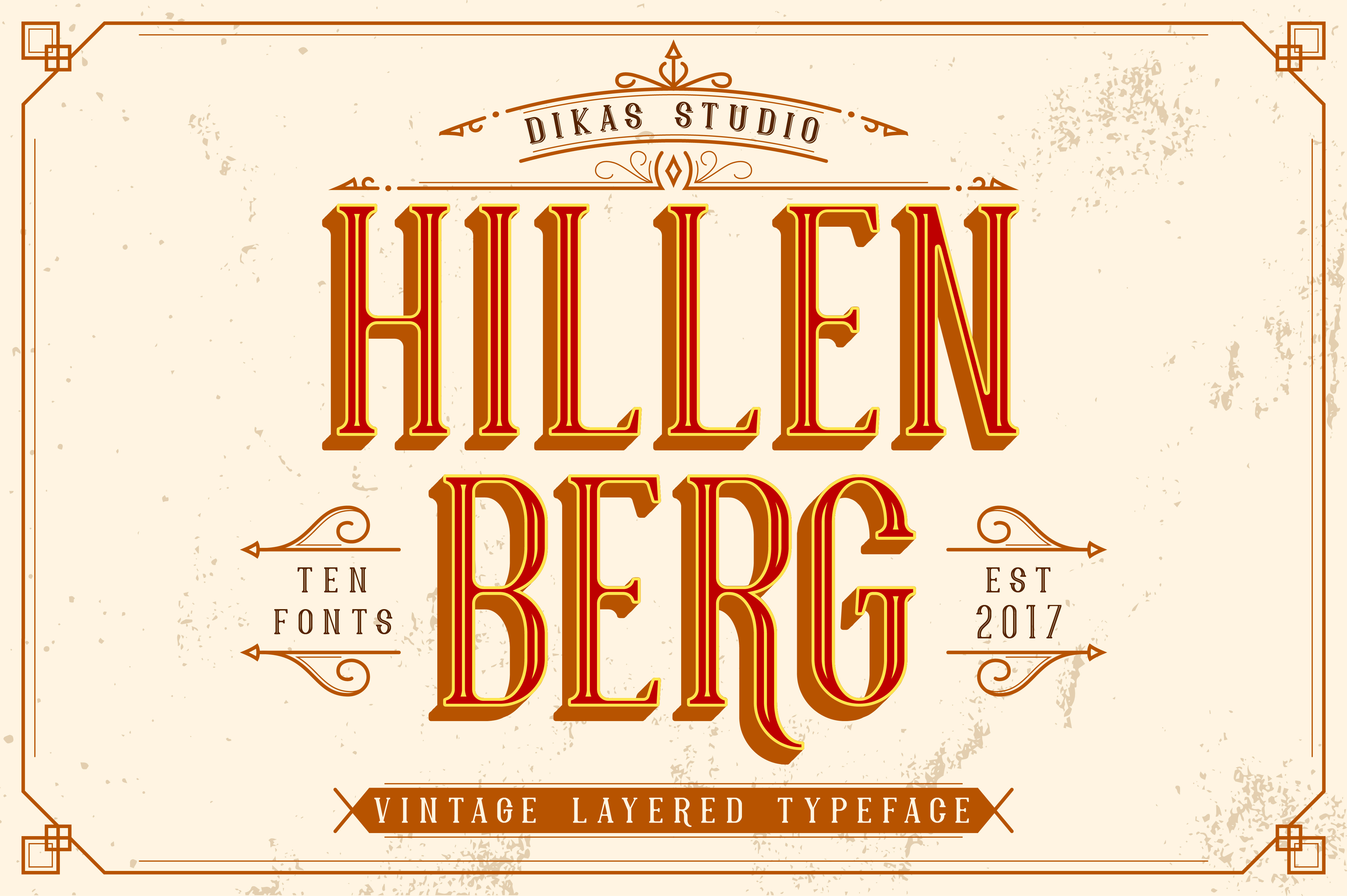 Hillenberg: A Vintage Display Font for Handmade Brands