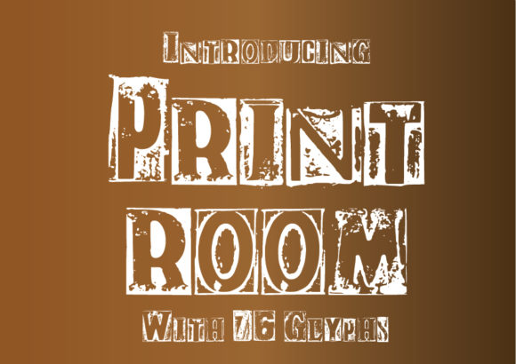 Print Room: A Vintage Display Font for Editorial Design