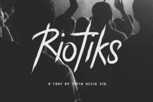 Riotiks: A Rock-Punk Brushed Display Font That Stands Out