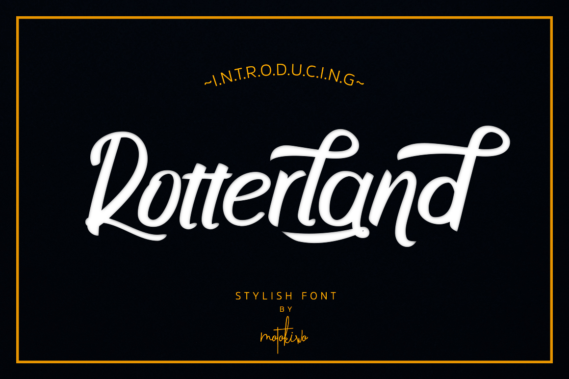 Rotterland: A Brush Lettered Font for Editorial Design